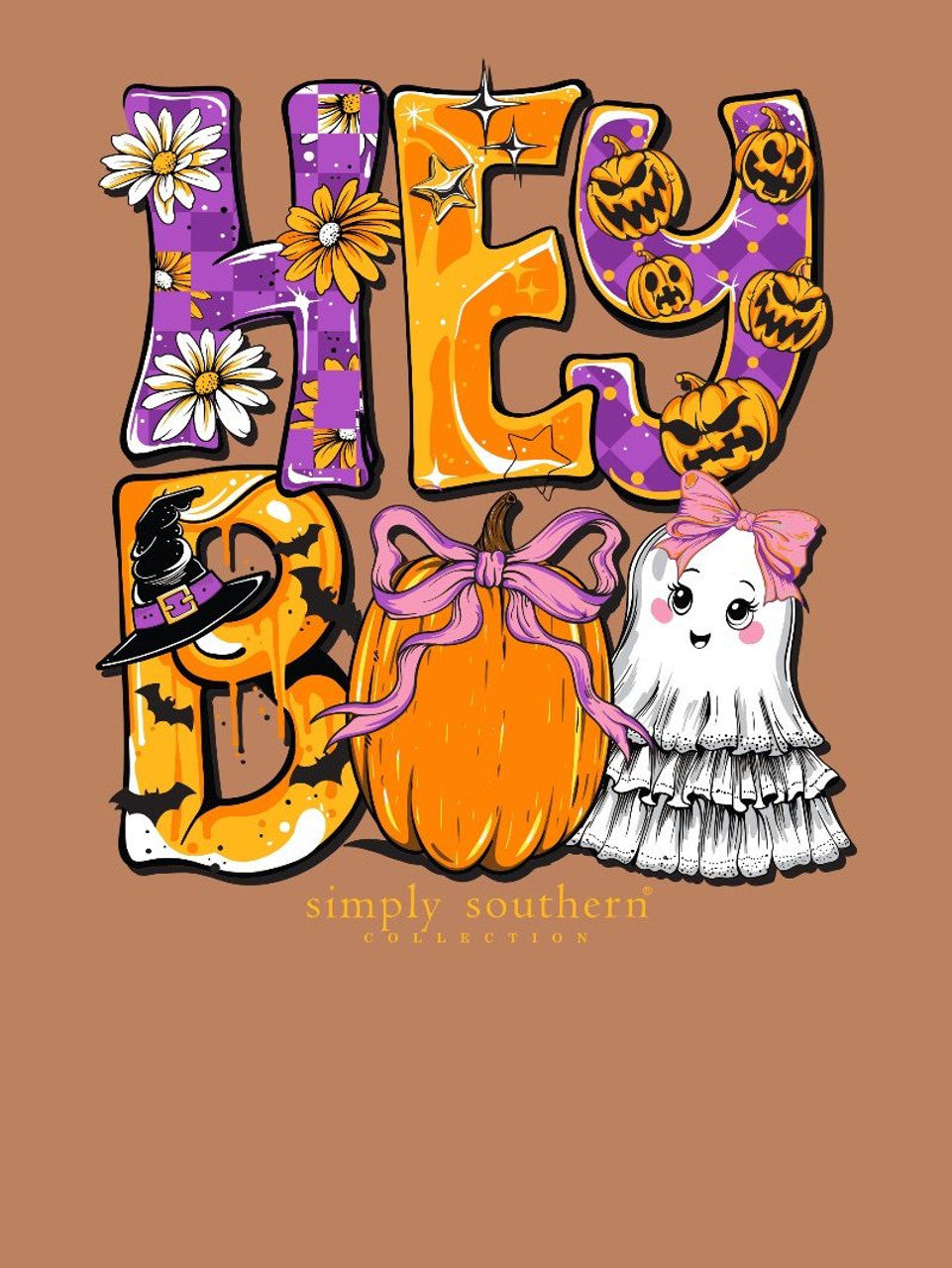 'Hey Boo' Short Sleeve Tee by Simply Southern youth S - 2X