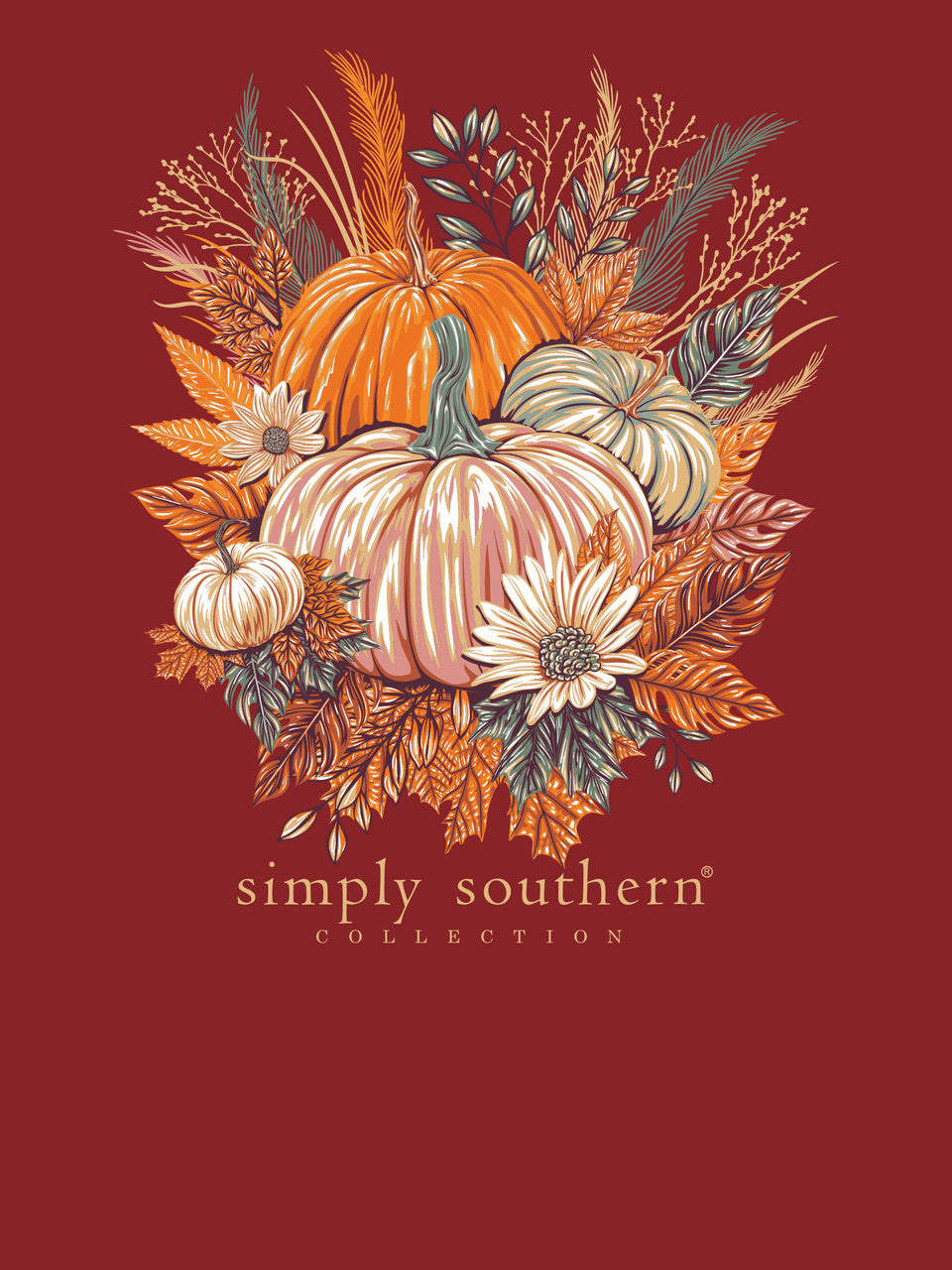 'Harvest Pumpkin' Short Sleeve Tee by Simply Southern