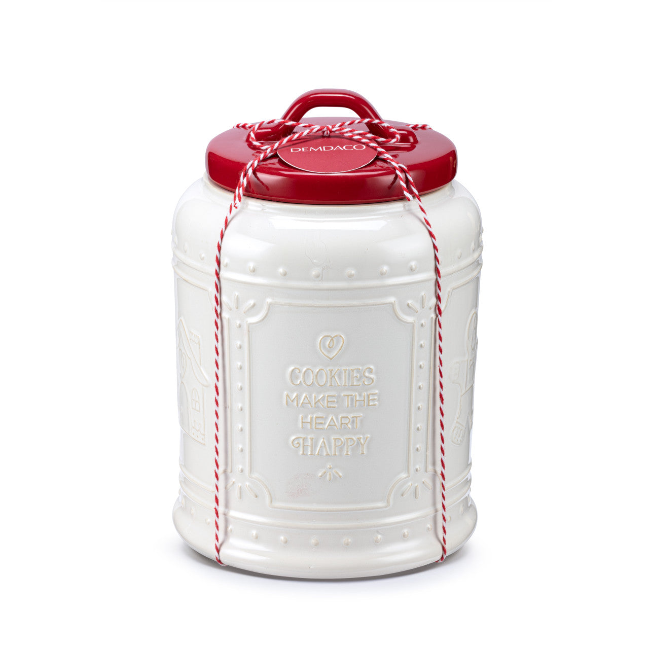 Demdaco Happy Heart Ceramic Cookie Jar