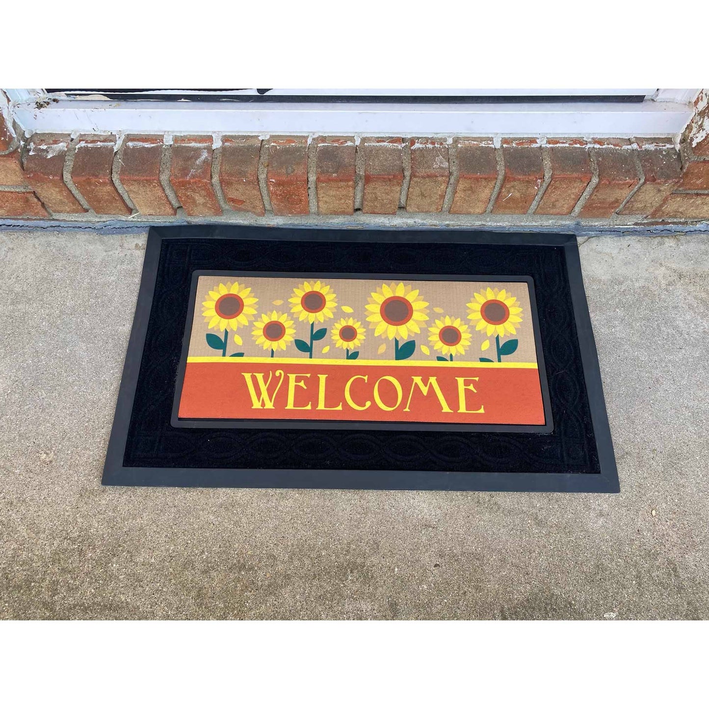 Doormat Insert - Welcome with Sunflowers