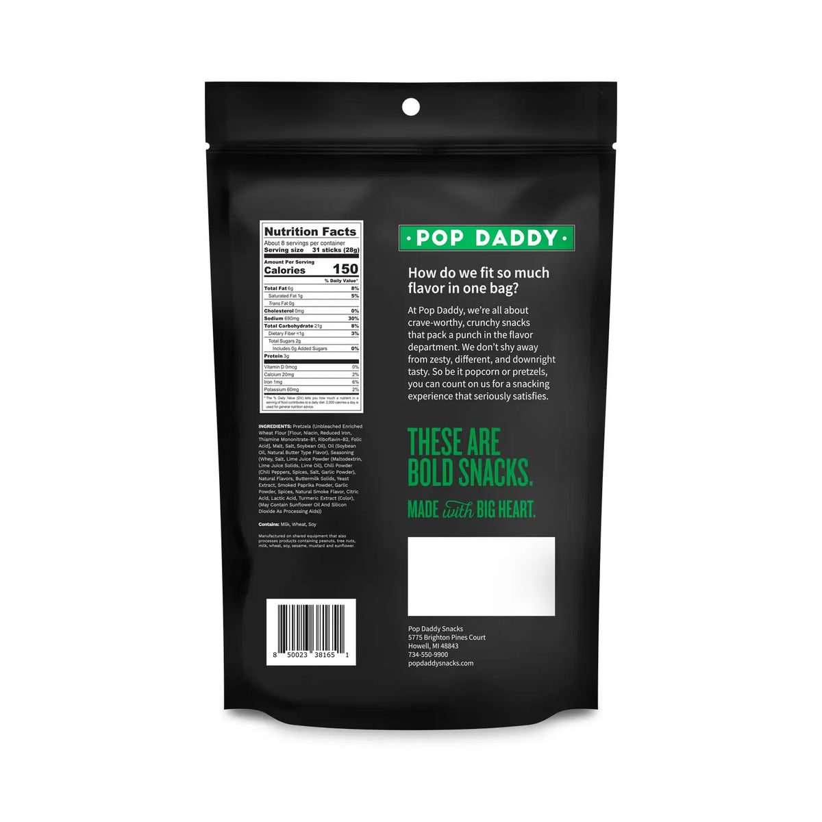 Pop Daddy Seasoned Pretzels - 7.5oz - Mexican Street Corn