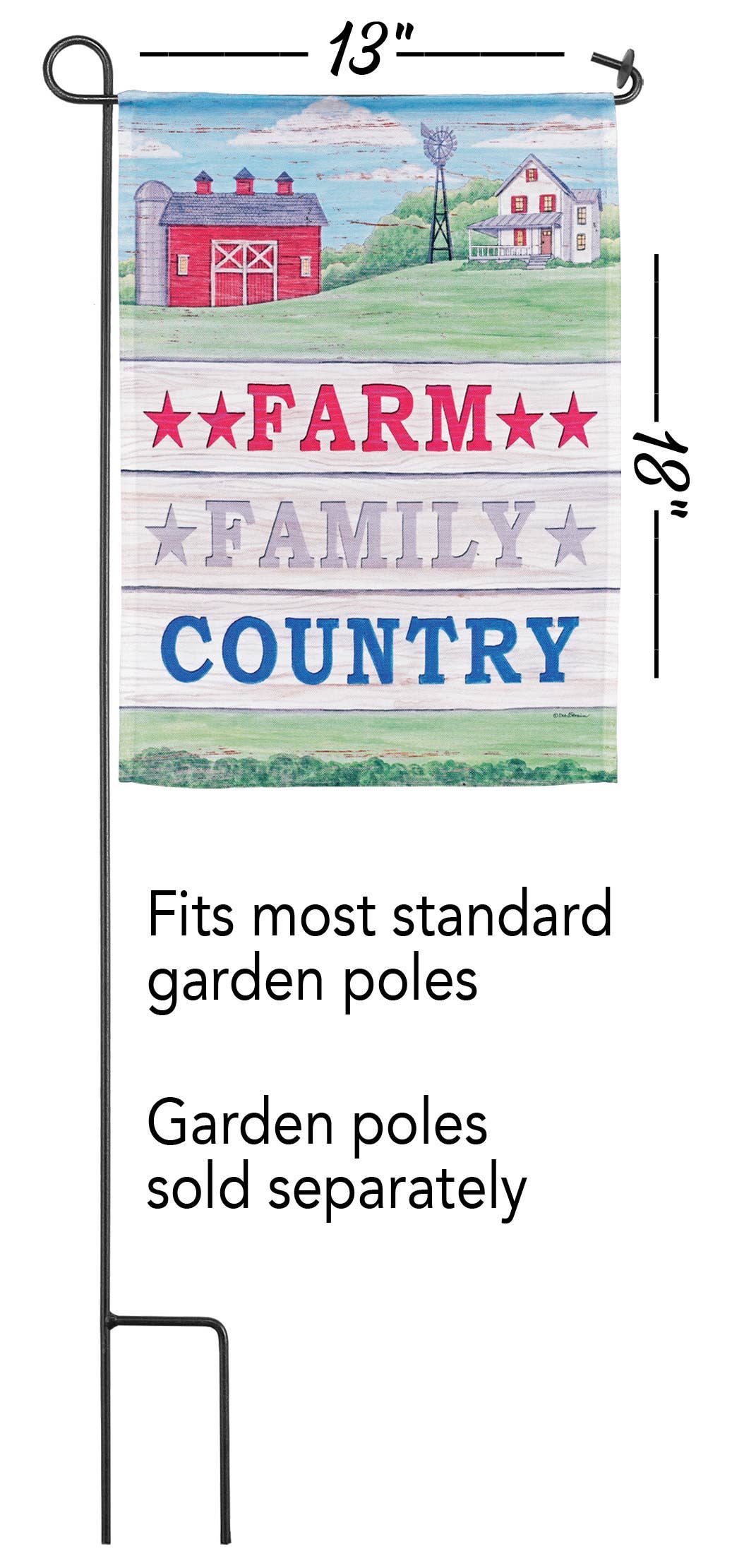 Garden Flag Farm Family Country
