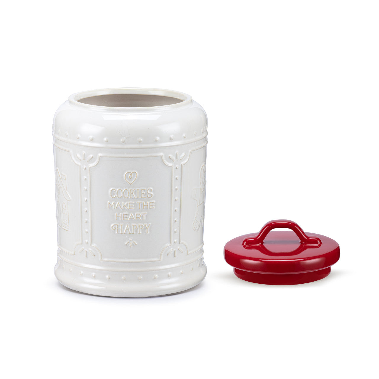 Demdaco Happy Heart Ceramic Cookie Jar