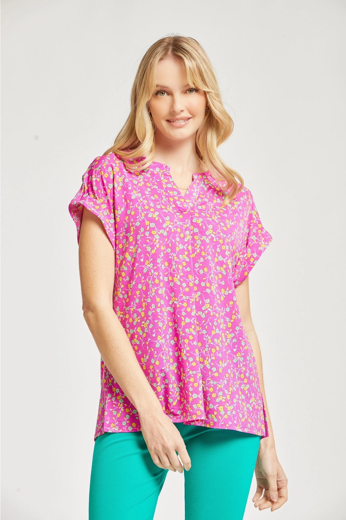 Dear Scarlett Lizzy Dolman Short Sleeve Top - Pink