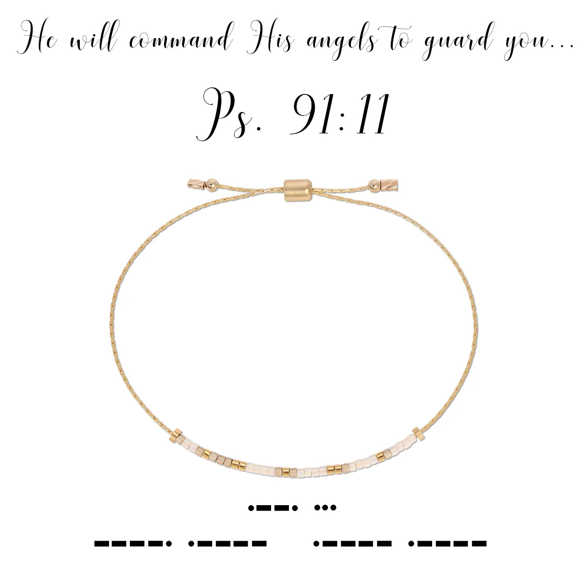 Dot & Dash Psalm 91:11 Bracelet