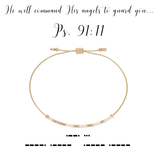 Dot & Dash Psalm 91:11 Bracelet