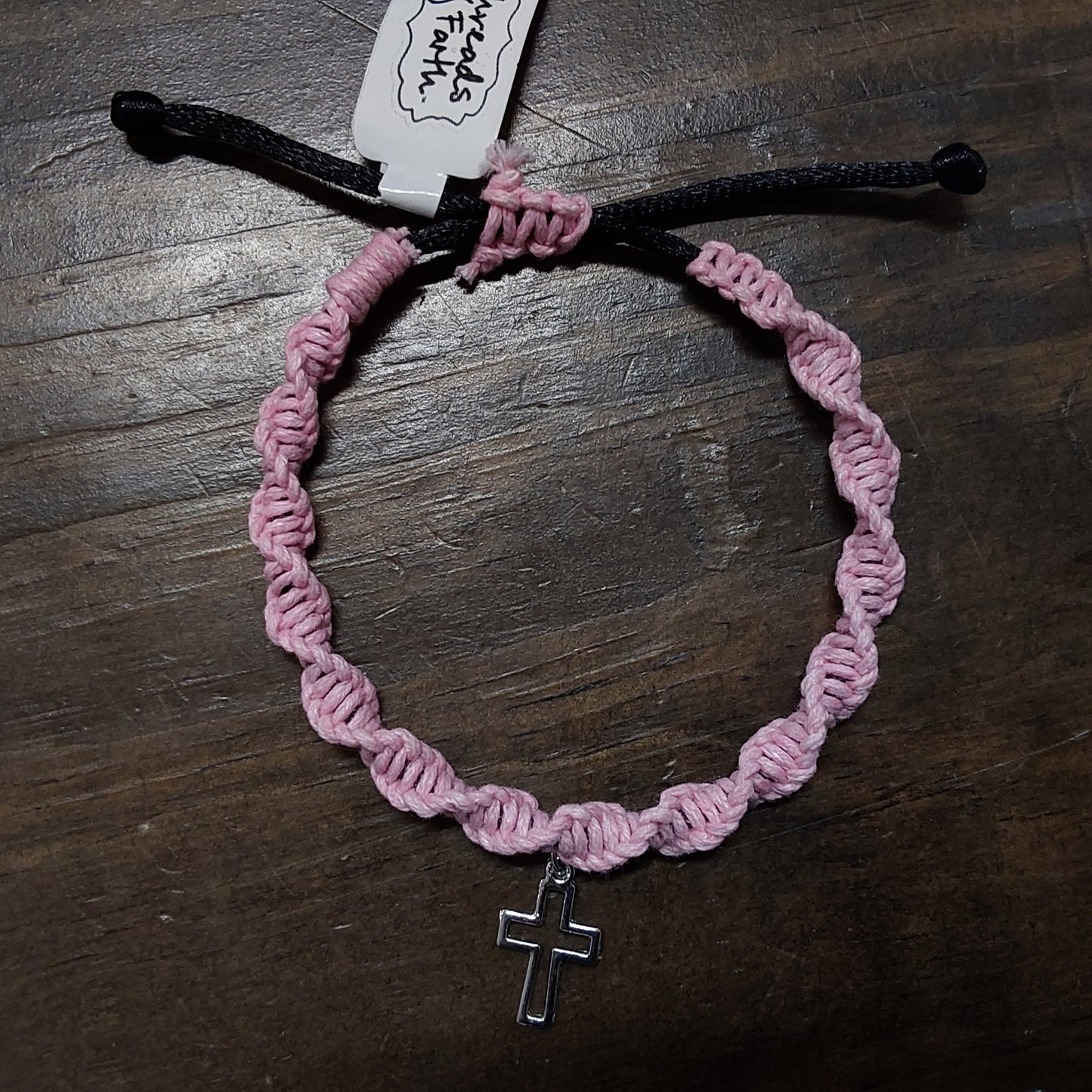 Threads of Faith Cross Charm Bracelet