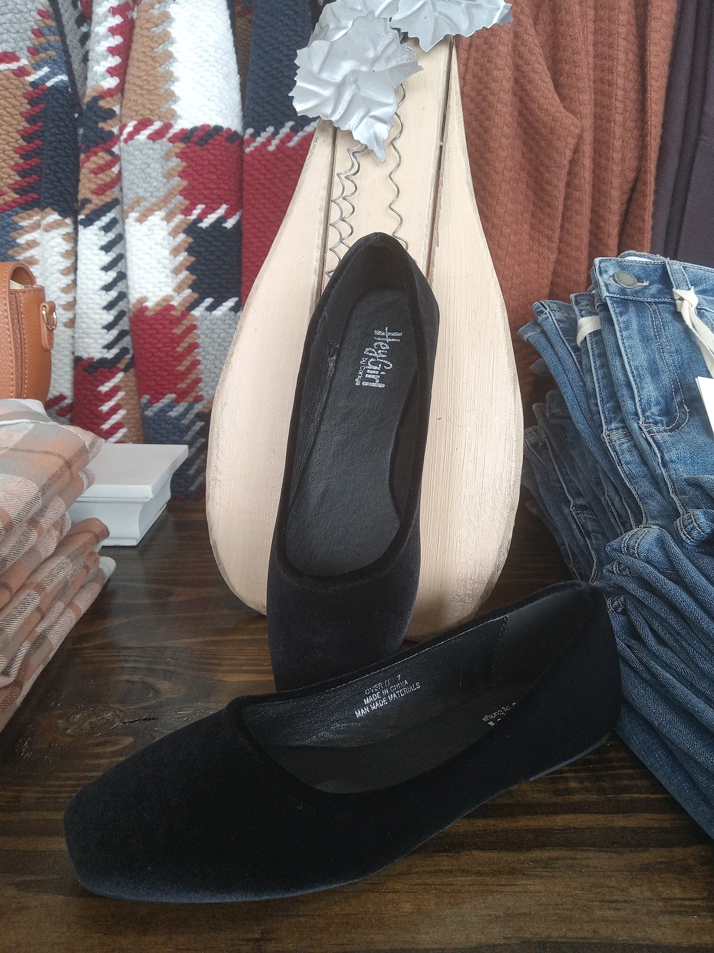 Corky's Black Velvet Over It Slip-on Flats