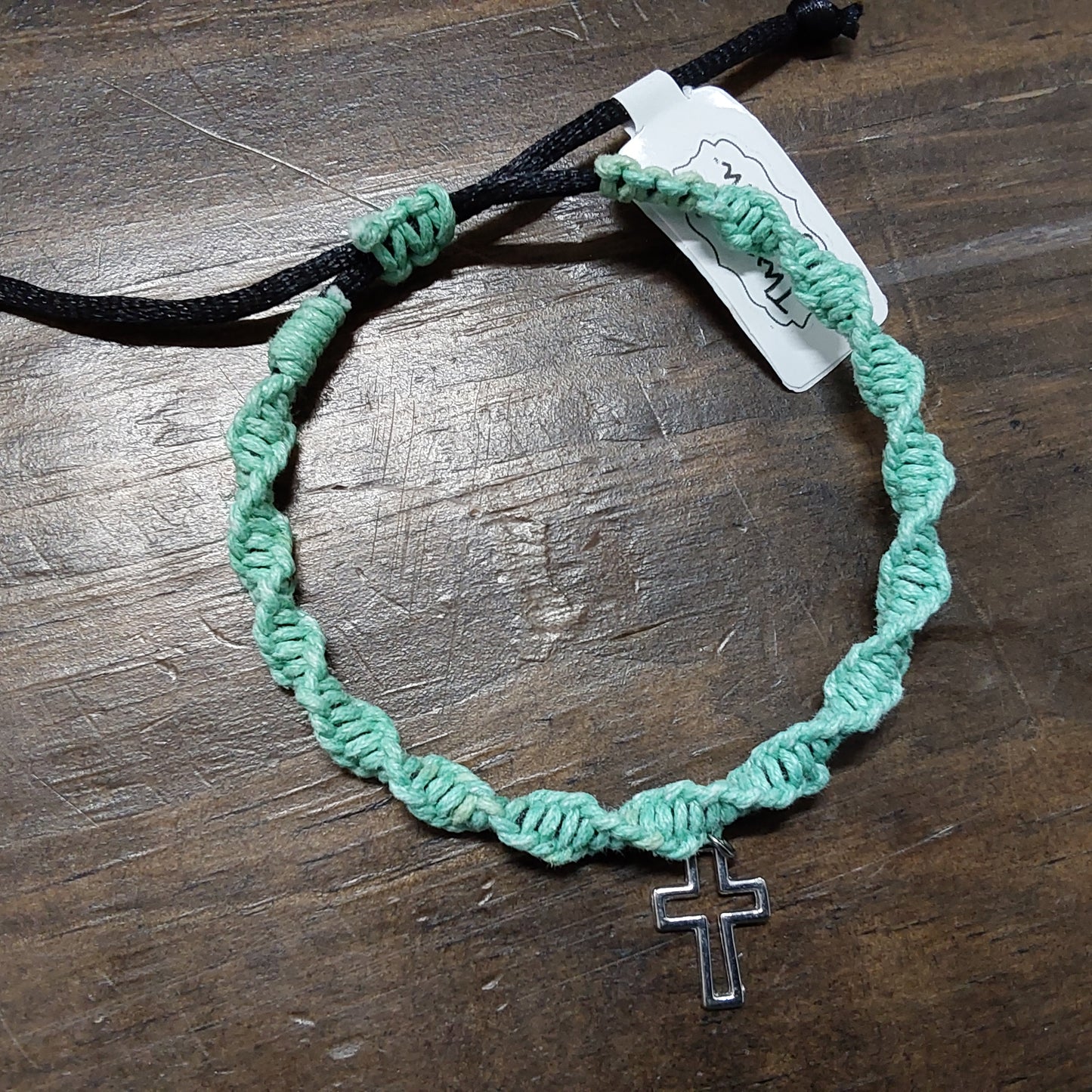 Threads of Faith Cross Charm Bracelet
