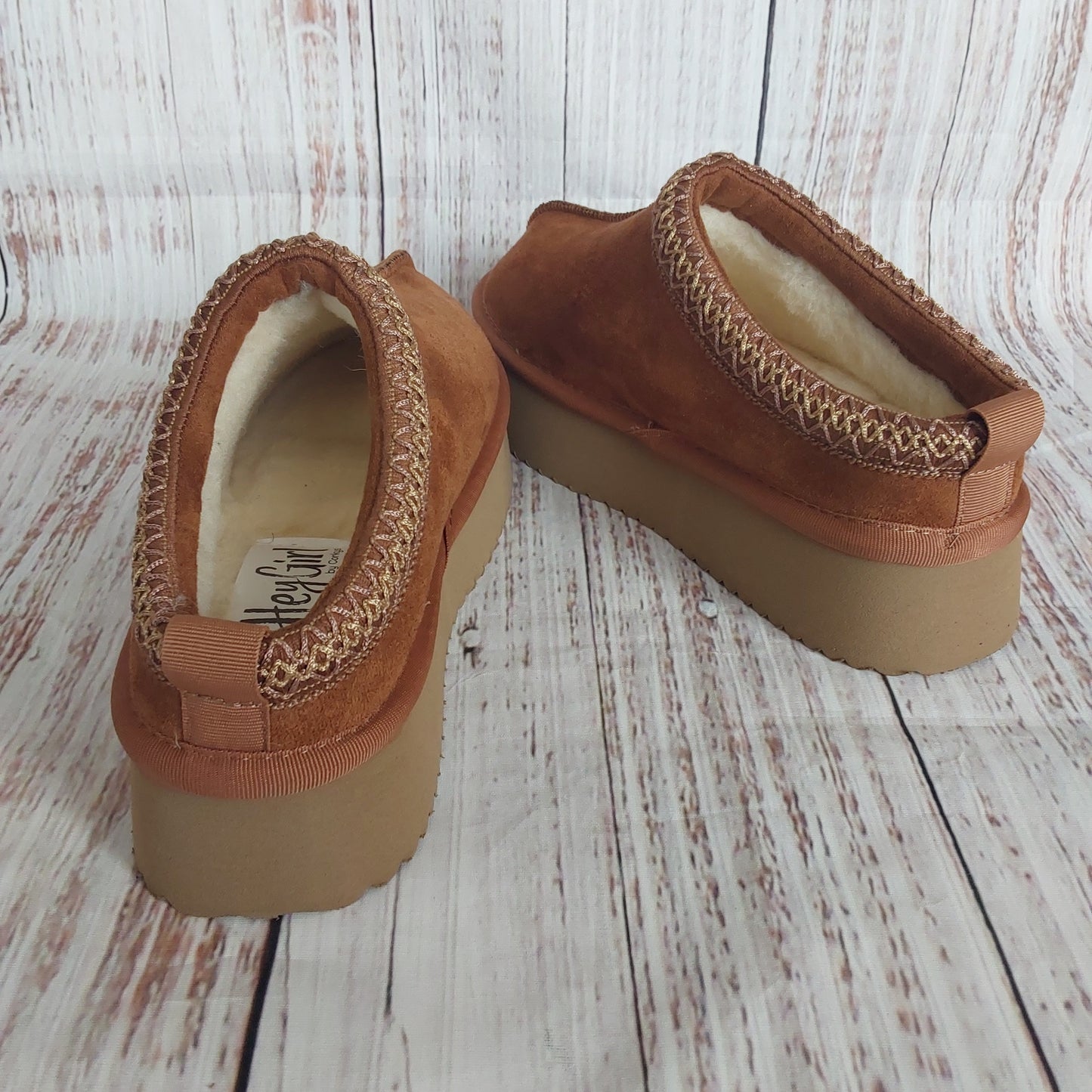 Corkys Pillow Talk-Tobacco Faux Suede