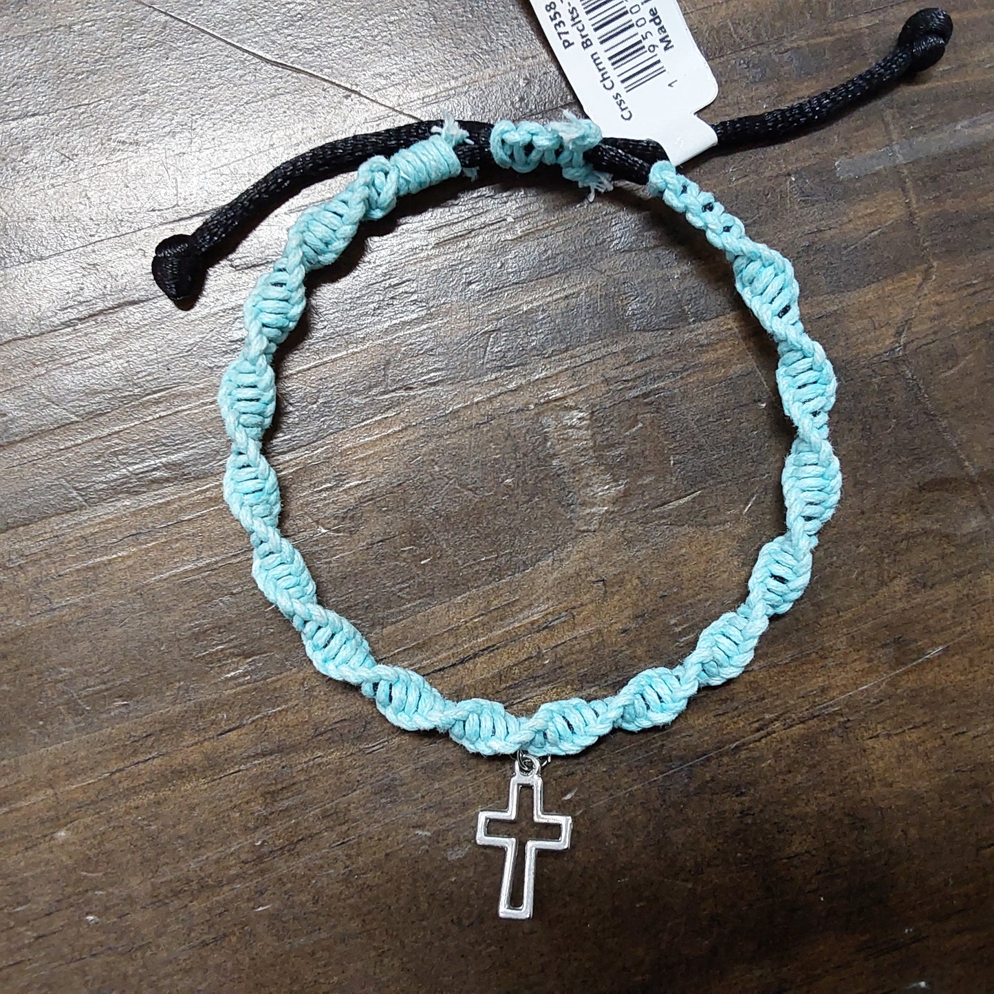 Threads of Faith Cross Charm Bracelet