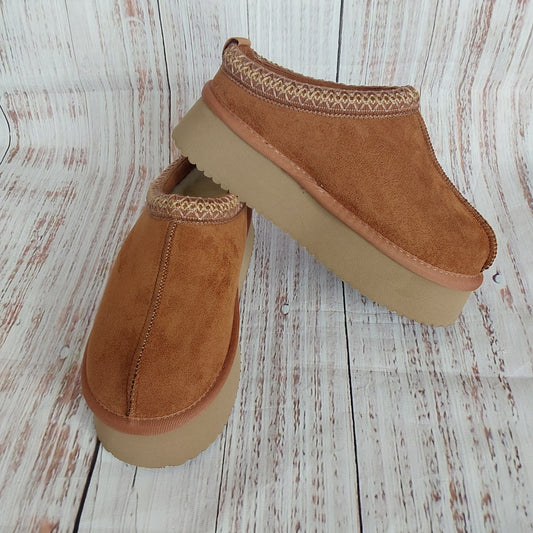 Corkys Pillow Talk-Tobacco Faux Suede