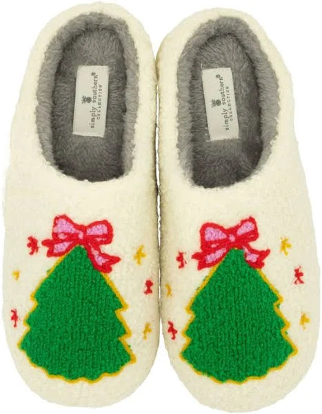 Simply Southern Christmas Tree Fuzzy Slippers