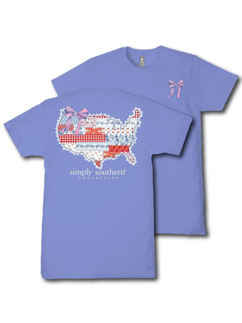 Simply Southern USA Patch Short Sleeve T-shirt