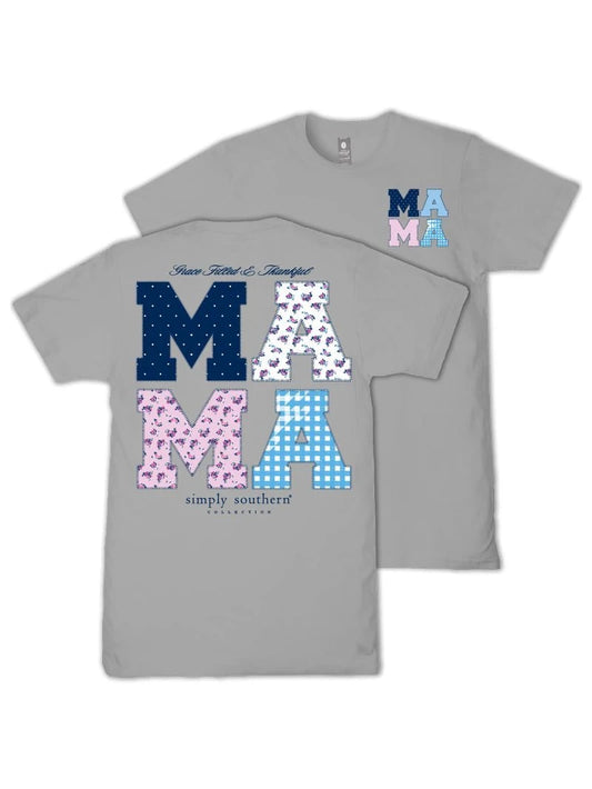 Simply Southern Patch Pattern MAMA T-shirt