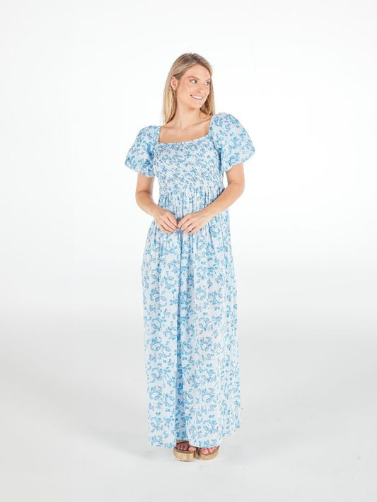 Simply Southern Smocked Floral Maxi Dress