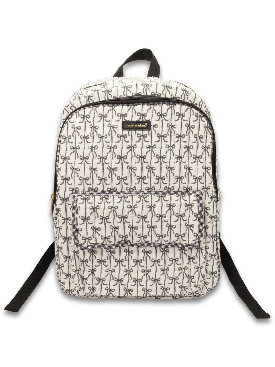 Simply Southern Quilted Black Bow Backpack
