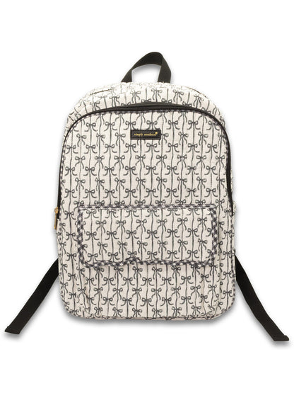 Simply Southern Quilted Black Bow Backpack