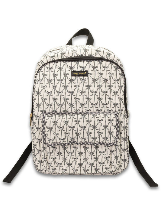 Simply Southern Quilted Black Bow Backpack