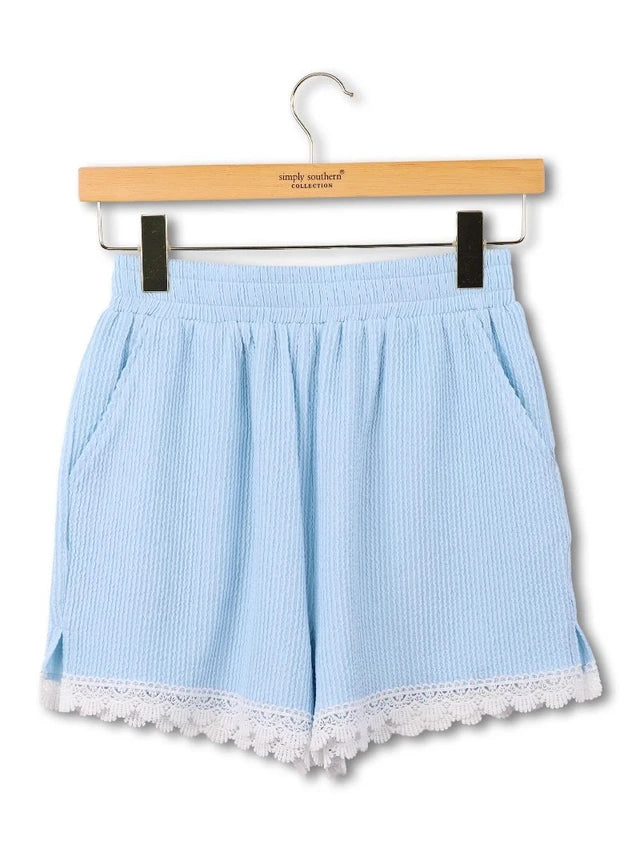 Simply Southern Blue Corded Shorts