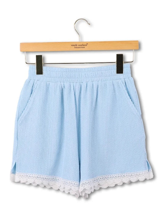 Simply Southern Blue Corded Shorts