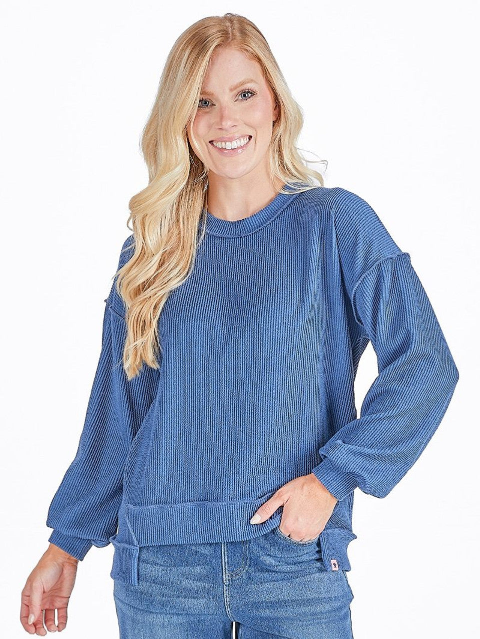 Simply Southern Amber Dark Blue Top