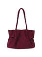 Women's soft textured suede handbag featuring a classic everyday design with a chic, versatile look.