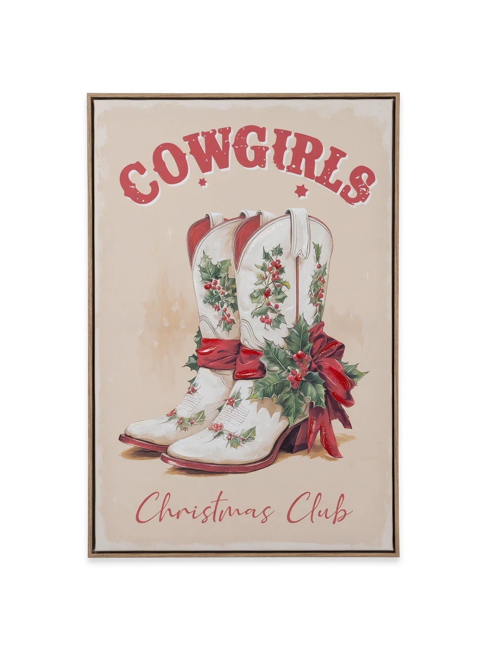 Simply Southern Canvas Wall Art - Cowgirl Christmas