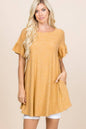 Ruffle Sleeve Swing Tunic - 2 Colors