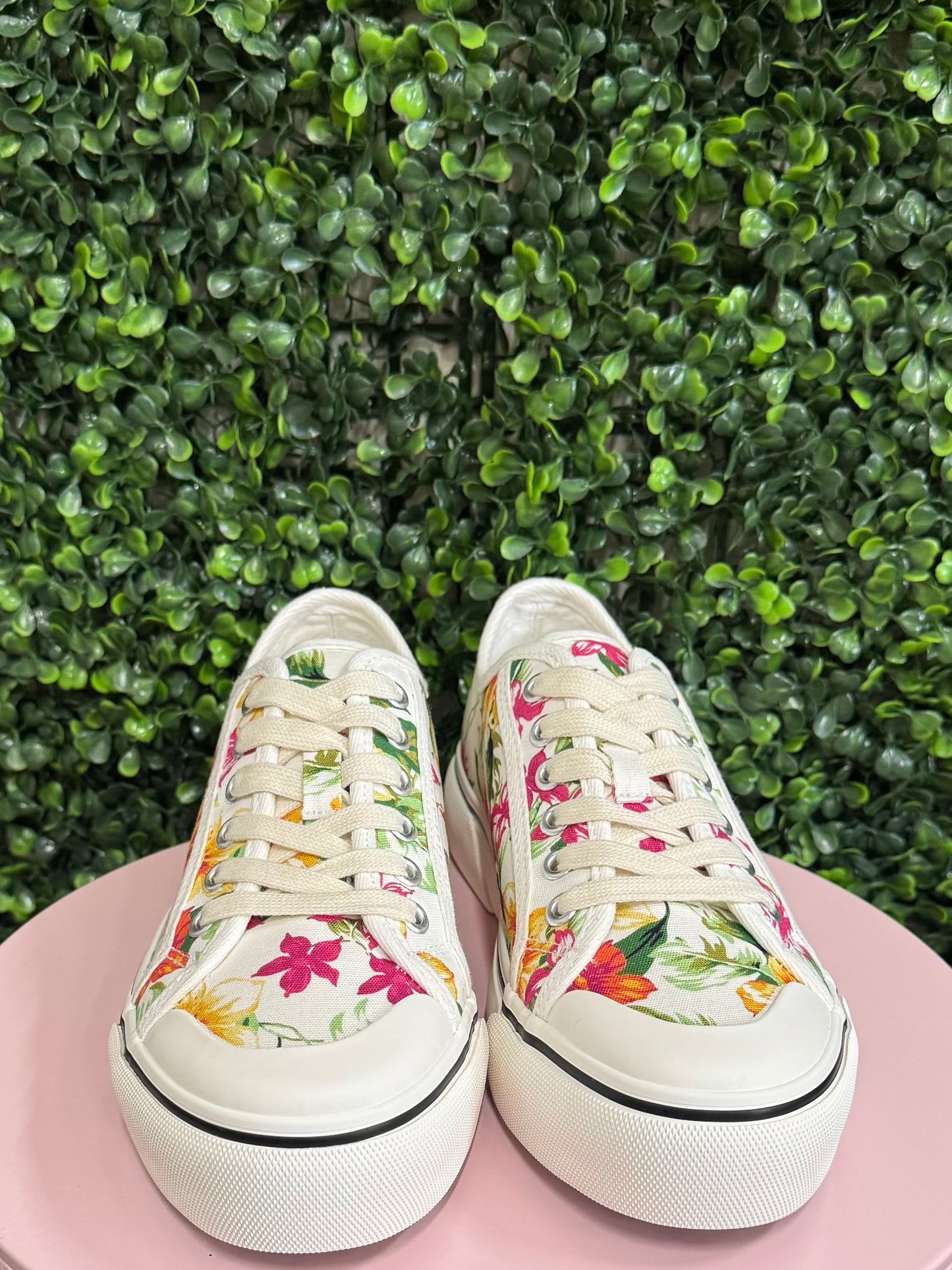 Corkys Waiting List Sneaker - White Floral
