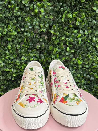 Corkys Waiting List Sneaker - White Floral