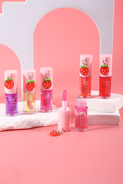 Viral TikTok Strawberry Charm Shimmery Magic Lip Gloss