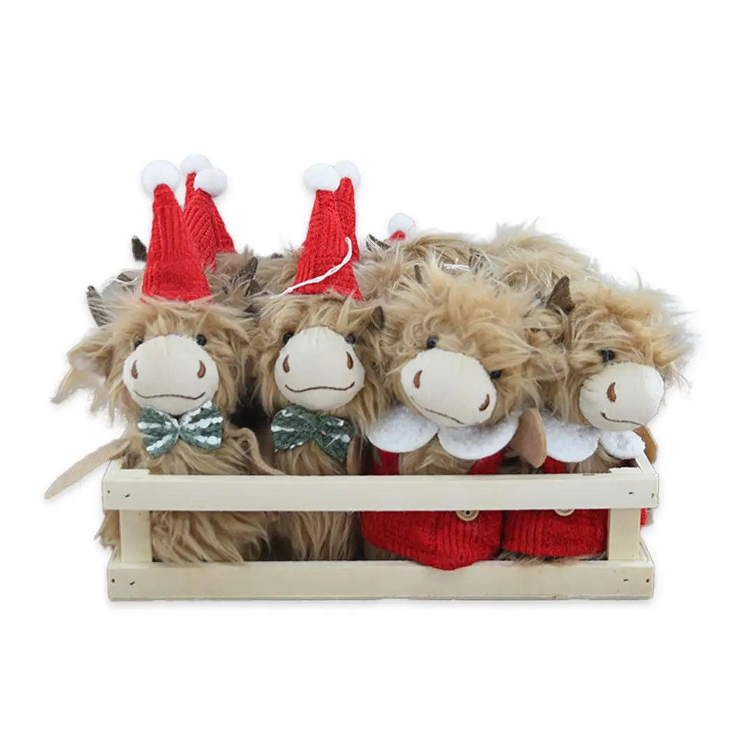 Simply Southern Mini Highland Cow Plush Decor