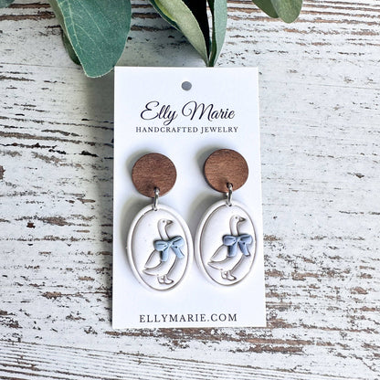 Country Goose Clay Earrings