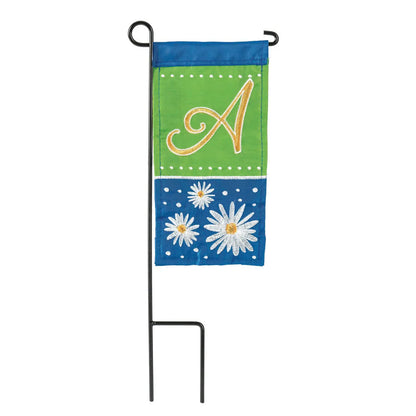Daisy Mini Flag and Pole with Monogram Letters