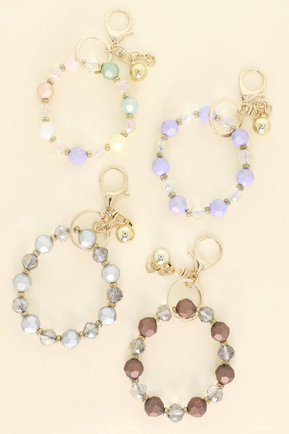 2 In1 Multifunctional Beaded Keychain Bracelet