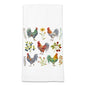 Roosters Waffle Knit Kitchen Towel