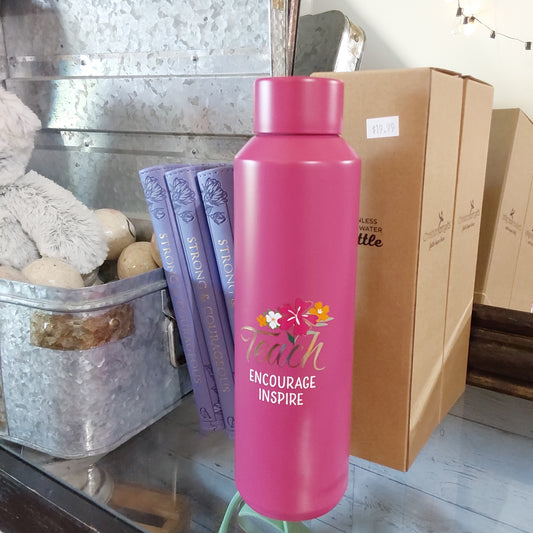 Teach Encourage Inspire Stainless Steel Water Bottle 20 oz.