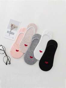No-show socks with heart - 3 color options