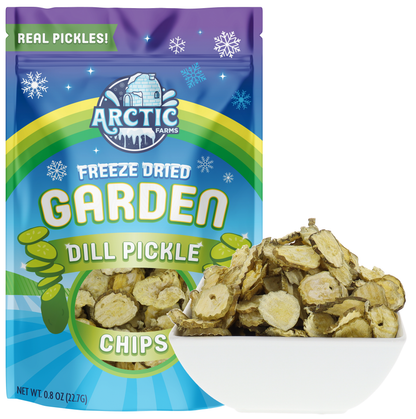Freeze Dried Dill Pickle Chips (Less Salty)