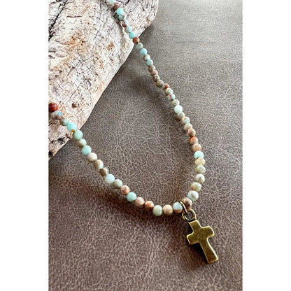 Kara Necklace in Imperial Jasper