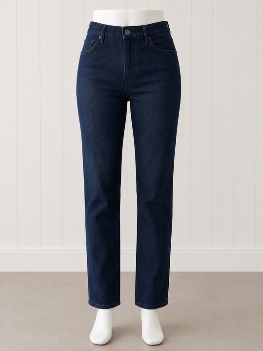Charlie B Straight Leg Stretch Denim Pants with Elastic Inside Waist