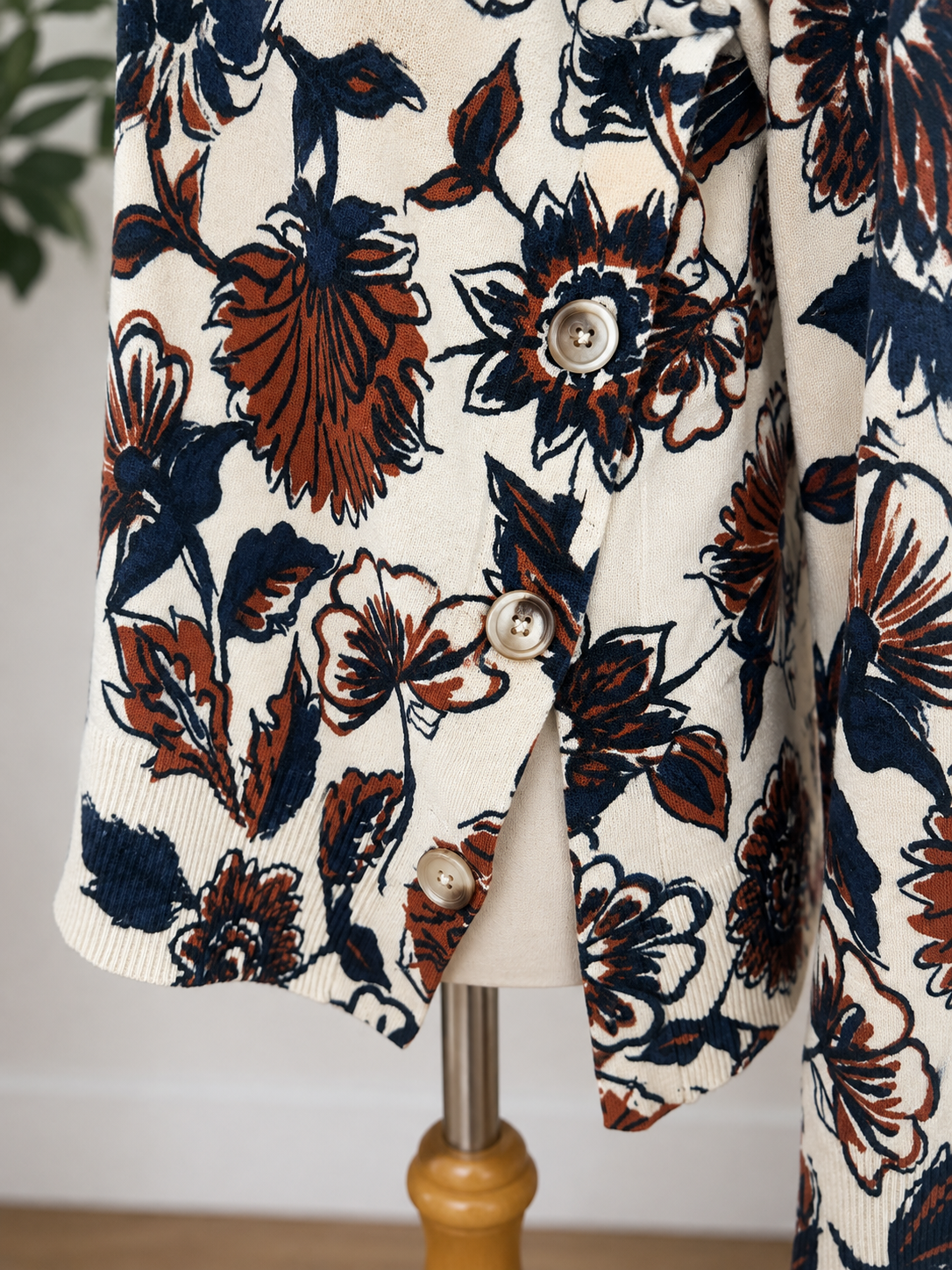 Charlie B Long Sleeve Drop Shoulder Crew Neck Fantasy Printed Sweater