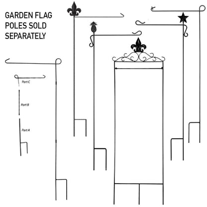 Garden flag - Monogram "L" Red, White & Blue
