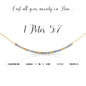 Dot & Dash 1 Peter 5:7 Necklace