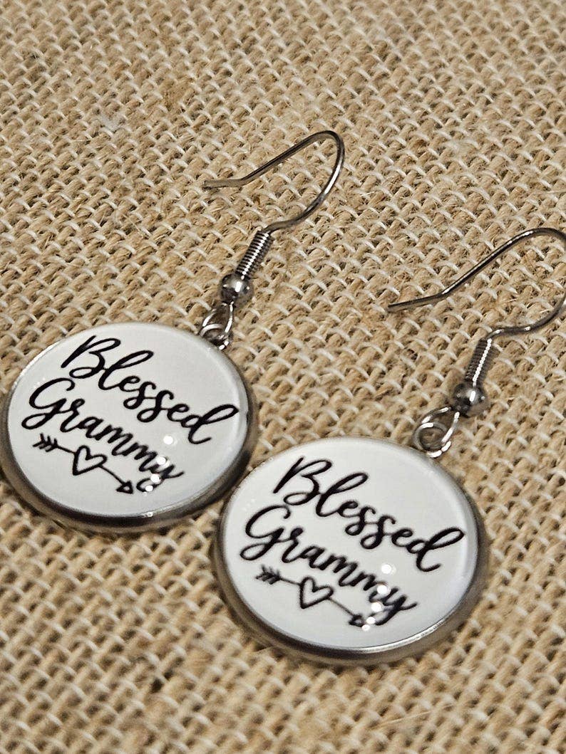 Handmade Blessed Grammy Earrings