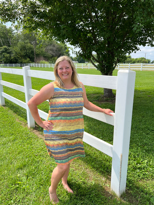 Keren Hart colorful striped dress