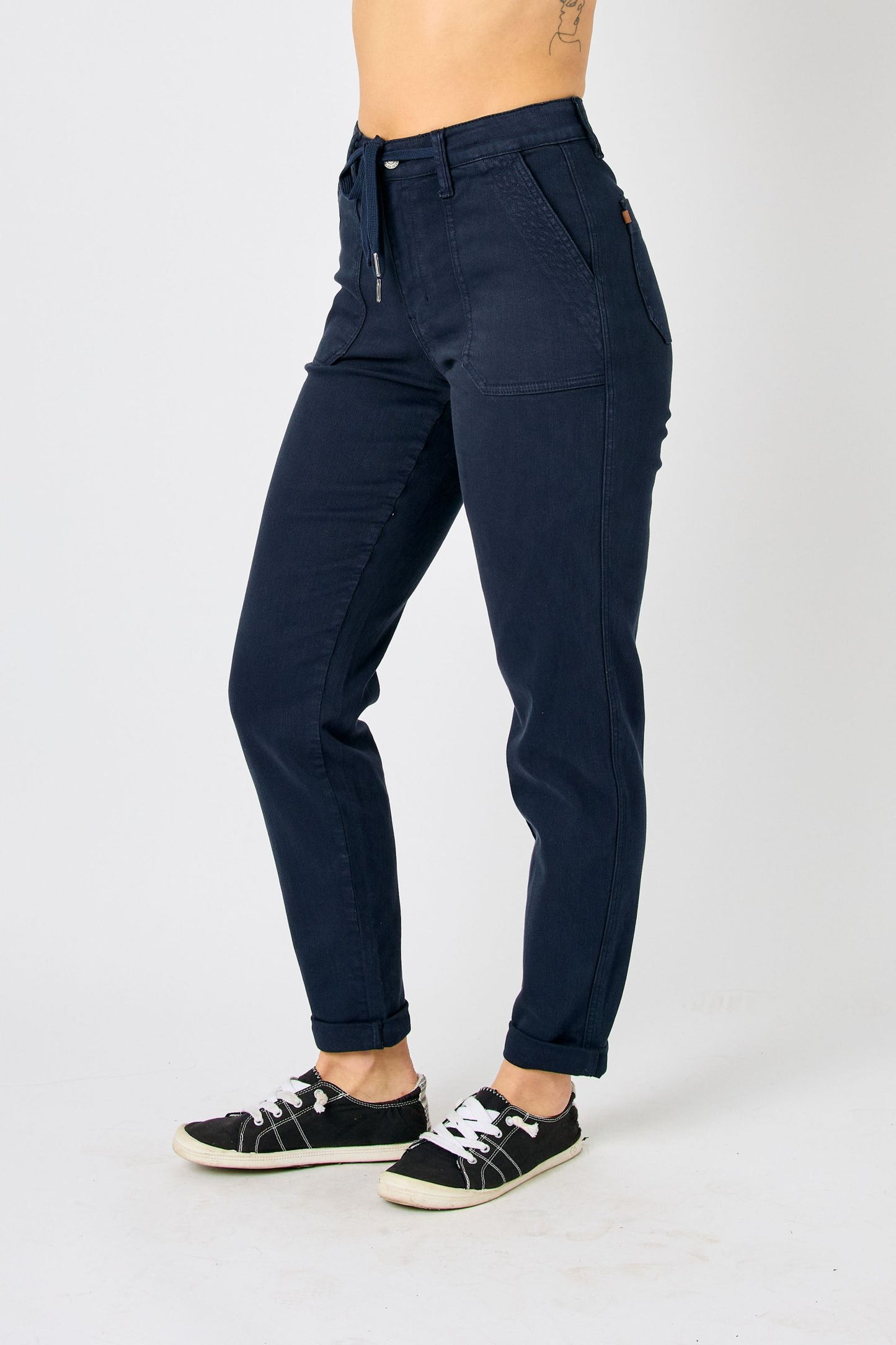 Judy Blue navy blue garment dyed joggers