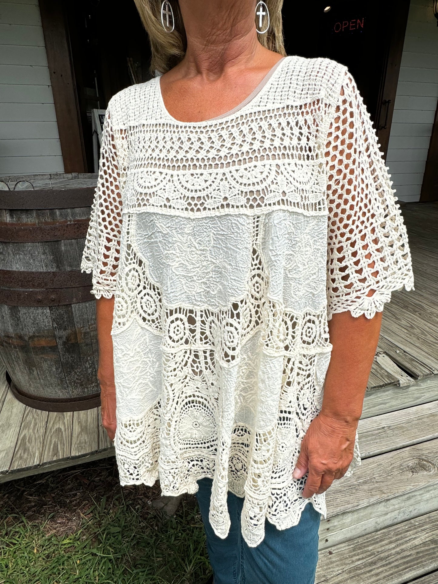 Crochet Tunic Top by Origami by Vivien