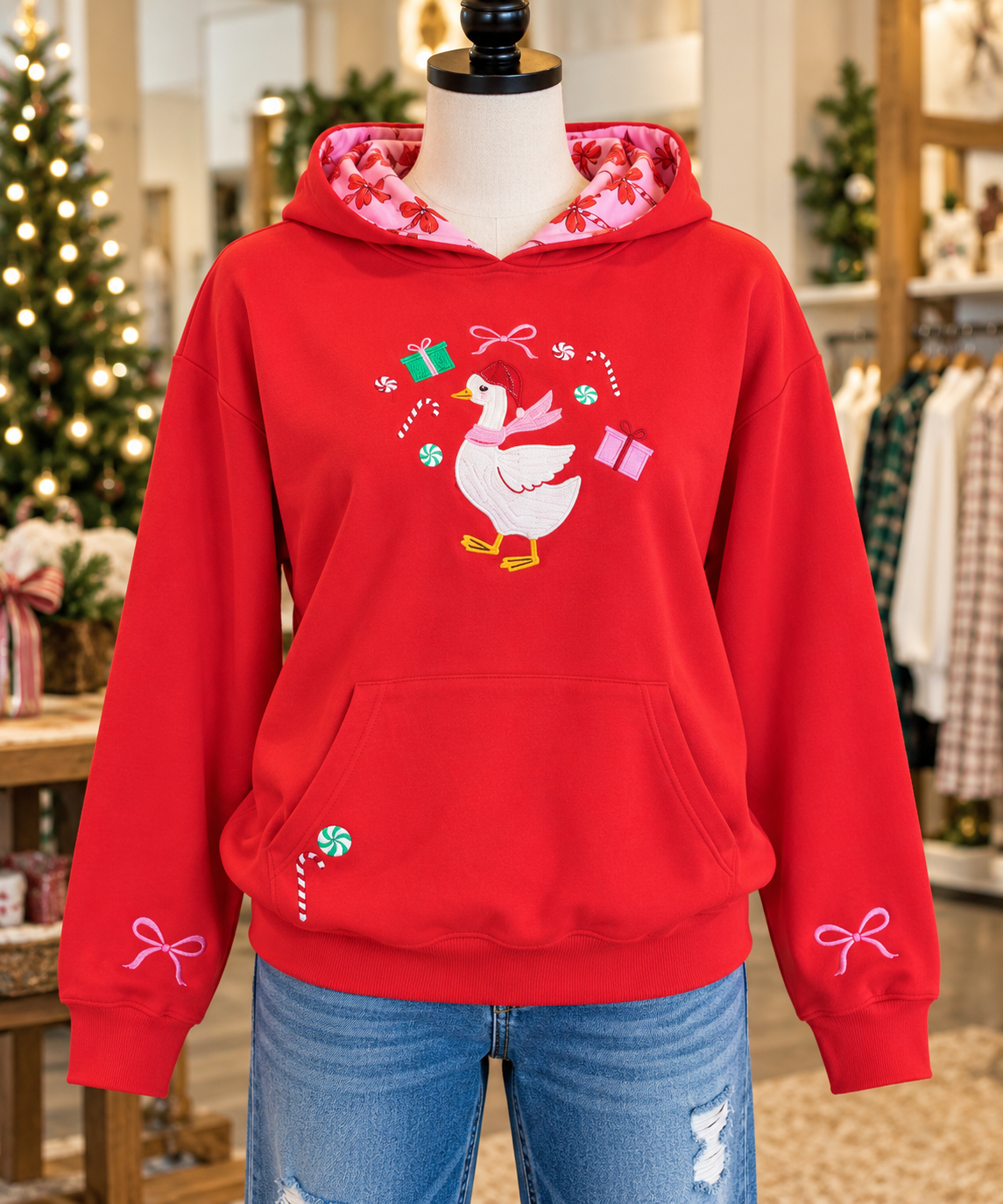 Simply Southern Embroidered Christmas Hoodie